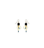 Aluminum Brass Circle and Bar Earrings by Trecy Bleich