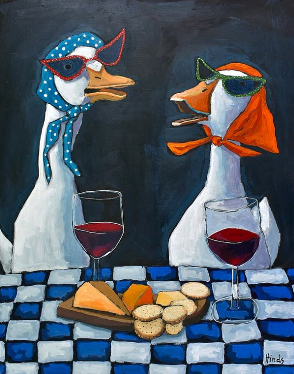 Cheese and Quackers Blank Greeting Card by David Hinds