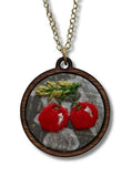 Cherries Embroidery Necklace Kit by Rikrack Embroidery