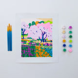 Cherry Blossoms by Hebe Studio, A Mini Paint By Number Kit