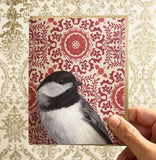 Chickadee Blank Greeting Card by Emily Uchytil