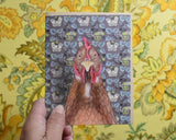 Chicken Blank Greeting Card by Emily Uchytil