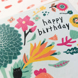 Chicken on Bicycle Birthday Greeting Card by Honeyberry Studios