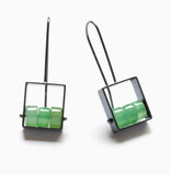 Rectangle Earrings with Multiple Stones by Ashka Dymel