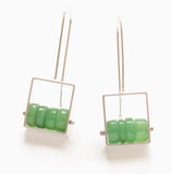 Rectangle Earrings with Multiple Stones by Ashka Dymel