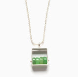 Rectangle Necklace with Chunky Stones by Ashka Dymel