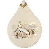 Church in Snow Ornament by Jen Stein
