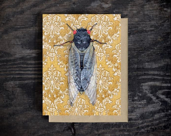17-year Cicada Blank Greeting Card by Emily Uchytil