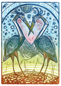 Blue Arabesque Love Card from Artists to Watch