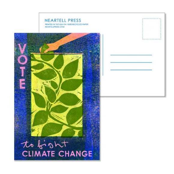 Vote To Fight Climate Change Postcard by Heartell Press