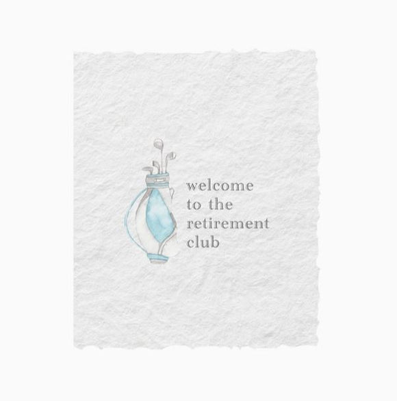Welcome to the Retirement Club Greeting Card by Paper Baristas