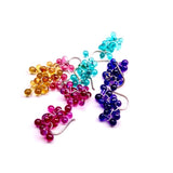 Glass Rossetti Cluster Dangle Earrings by Krista Bermeo