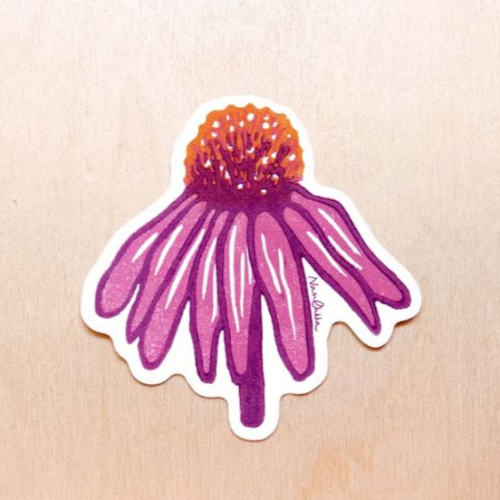 Coneflower Sticker by Nan Onkka