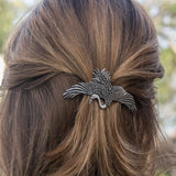 Crane Hair Barrette by Oberon Design