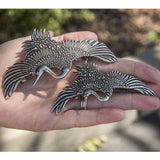 Crane Hair Barrette by Oberon Design