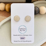 Stud Earrings: Cream Dazzle by Jewelry By Jen