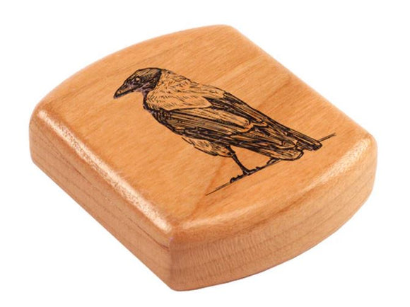 Crow 2” Flat Wide Secret Box by Heartwood Creations
