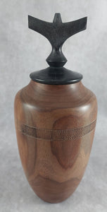 Walnut Vase with Lid by Midwest Wood Art