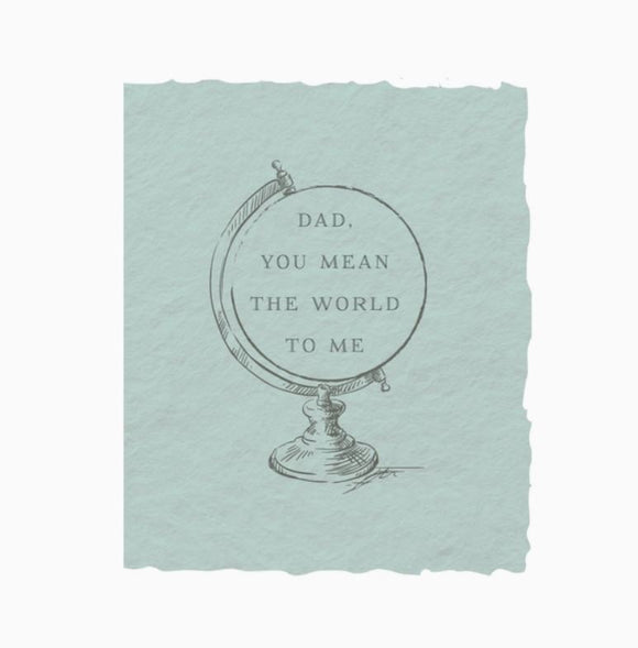 You Mean the World Father's Day Greeting Card by Paper Baristas