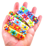 Stained Glass Daisies Barrette - Medium by Glass Town USA