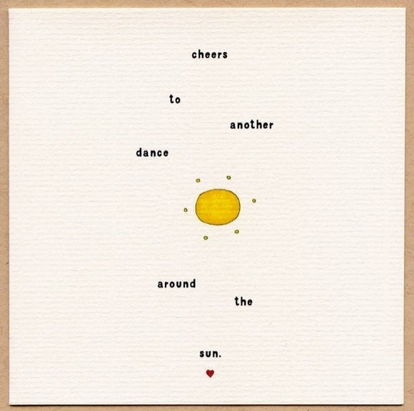 Dance Around the Sun Birthday Greeting Card by Beth Mueller