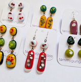Color Pop Dangly Earrings by TommyGunGlass