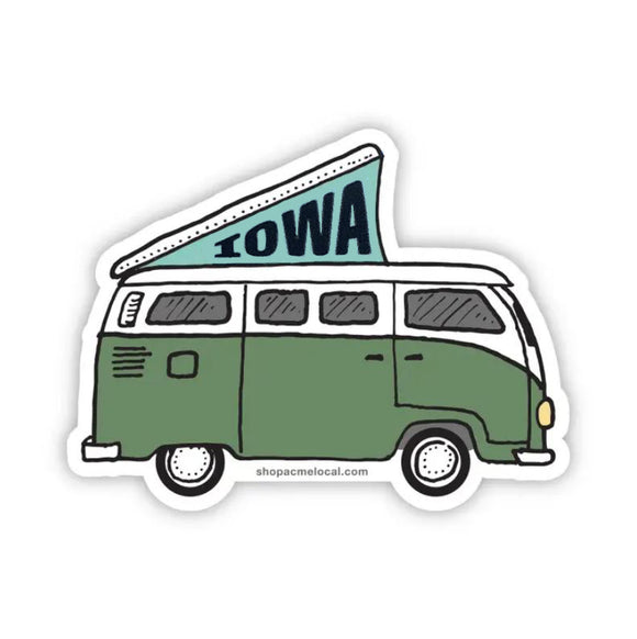 Iowa VW Camper Sticker by Acme Local