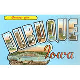 Greetings From Dubuque Postcard by Found Image Press