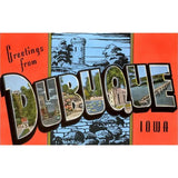 Greetings From Dubuque Magnet by Found Image Press