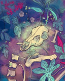 Bioluminescent Deer Print by Cat Rocketship