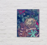 Bioluminescent Deer Print by Cat Rocketship