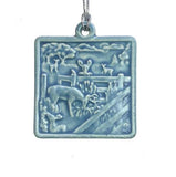 Deer In Garden Tile Ornament by Whistling Frog