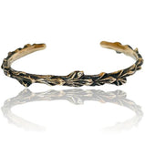 Warm Deerhorn Cedar Cuff Bracelet by Merzatta Jewelry