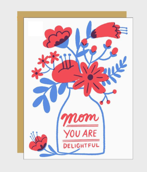 Delightful Mom Mother's Day Greeting Card by Egg Press Manufacturing