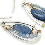 Washed Denim Kyanite Earrings by Vanessa Savlen