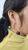 Glittery Dichro Dangle Earrings by TommyGunGlass