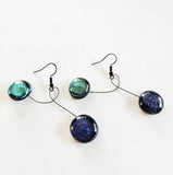 Glittery Dichro Dangle Earrings by TommyGunGlass