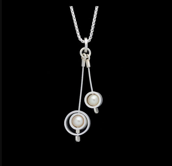 Pearl Diptych Necklace by Kenneth Pillsworth