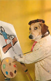 Dog At Easel Magnet by Found Image Press
