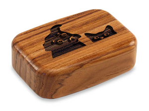 Dog and Cat 3" Medium Wide Secret Box by Heartwood Creations