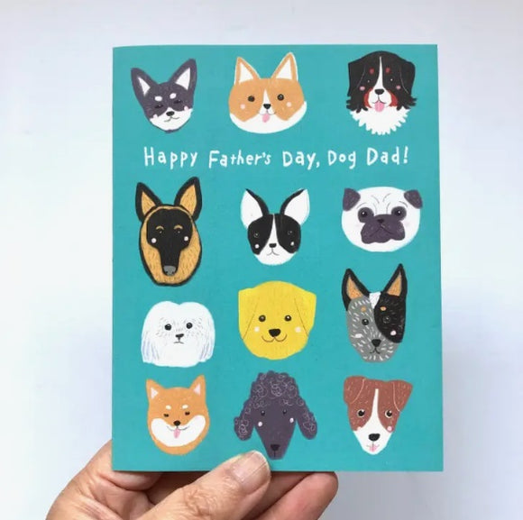 Dog Dad Father's Day Greeting Card by Honeyberry Studios