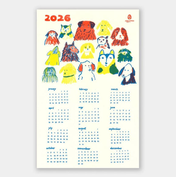 2026 Dogs Calendar by Egg Press Manufacturing