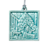 Dogs Opening Presents Tile Ornament by Whistling Frog