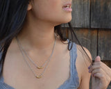 Double-Layer Necklace - Silver/Brass by High Strung Studios