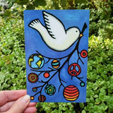 Holiday Dove Postcard by Sarah Angst