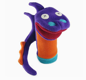 Fleece Purple Dragon Puppet by Cate & Levi