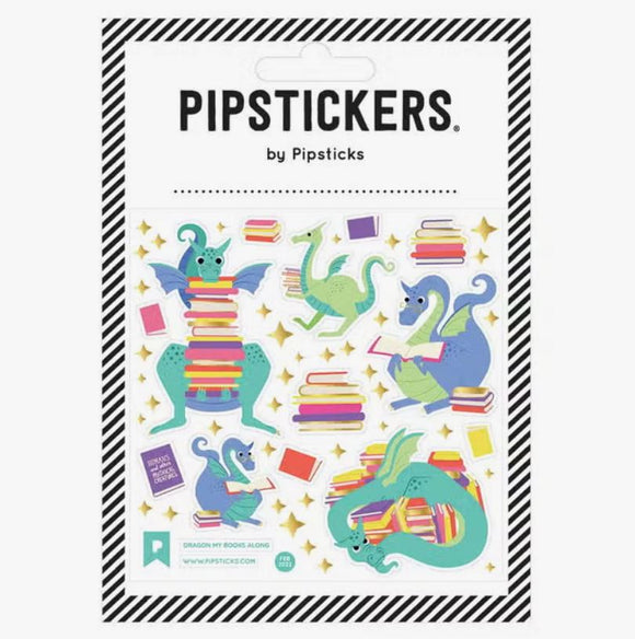 Dragon My Books Along Stickers by Pipsticks