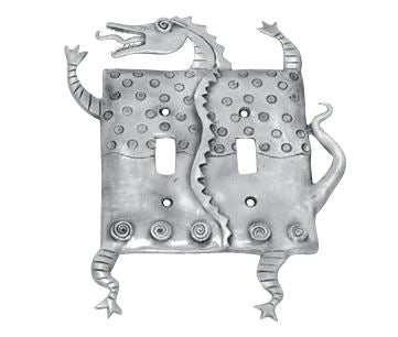 Dragon Double Switch Plate Cover by Leandra Drumm Designs