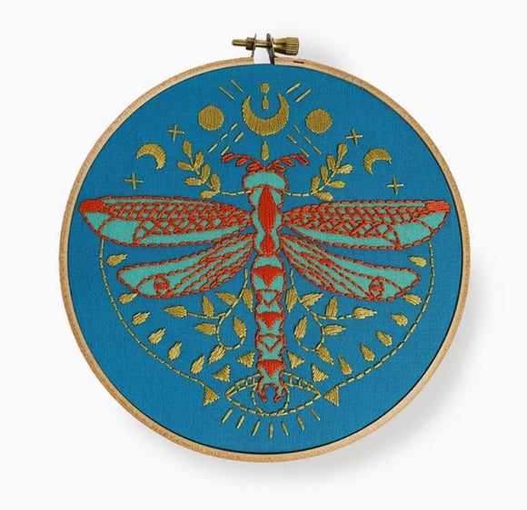 Mystic Dragonfly Embroidery Kit by Rikrack Embroidery