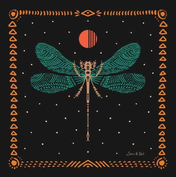 Moonlight Dragonfly Print by Land & She